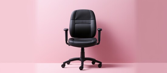 Modern office chair isolated on a isolated pastel background Copy space