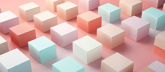 Obraz premium Isolated empty boxes with open cover on a isolated pastel background Copy space