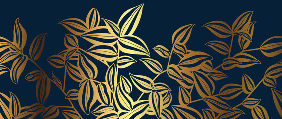 Abstract luxury golden tradescantia zebrina leaves background