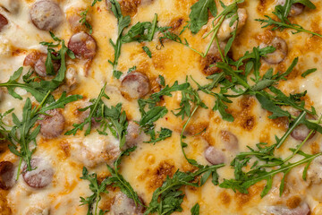 delicious pizza in the restaurant