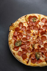 delicious pizza in the restaurant