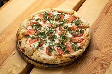 delicious pizza in the restaurant