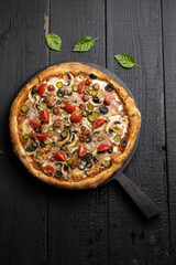 delicious pizza in the restaurant