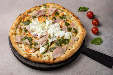 delicious pizza in the restaurant