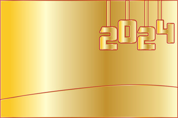 gold background with a ribbon new years