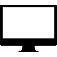 Computer technology icon symbol vector image. Illustration of the dekstop monitor display design image