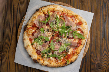 delicious pizza in the restaurant