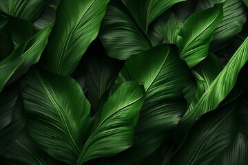 green leaves background, Generative AI, Generative AI