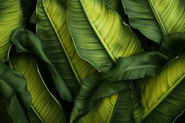 green leaf background, Generative AI