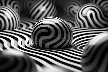 black and white background, Generative AI