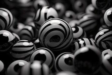 black and white balls, Generative AI, Generative AI