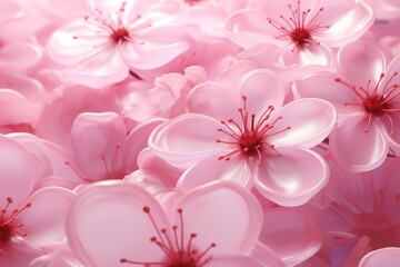 pink flowers background, Generative AI