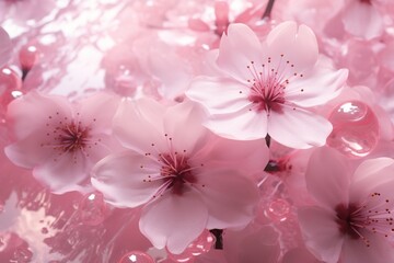 pink cherry blossom, Generative AI