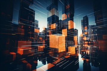 city background, Generative AI