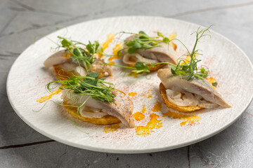 delicious herring in a restaurant