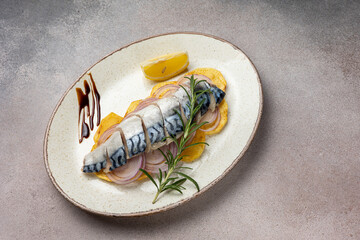 delicious herring in a restaurant