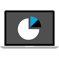 Computer technology icon symbol vector image. Illustration of the dekstop monitor display design image