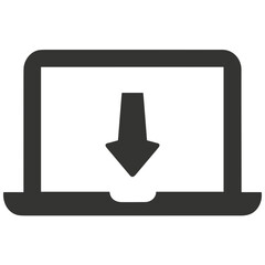 Computer technology icon symbol vector image. Illustration of the dekstop monitor display design image