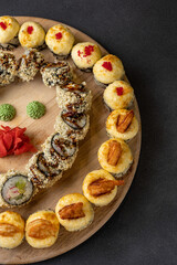 delicious rolls of the Japanese restaurant