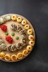 delicious rolls of the Japanese restaurant