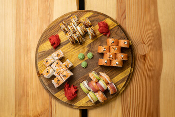 delicious rolls of the Japanese restaurant