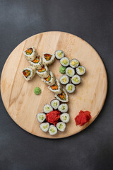 delicious rolls of the Japanese restaurant