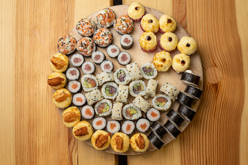 delicious rolls of the Japanese restaurant