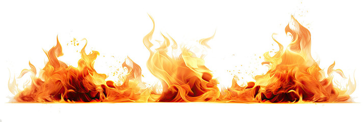 Naklejka premium isolated image of flames ready for use. 