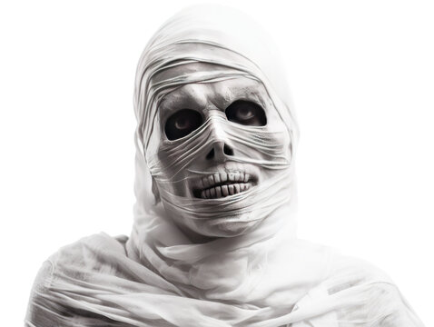 spooky mummy portrait. halloween style. 