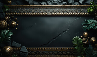 Fototapeta premium Abstract background, metal sheet with decorative pattern.