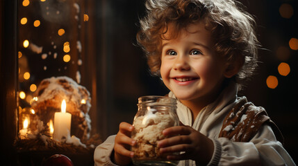 Naklejka premium Christmas train snow and winter background Hollyday eve wallpaper background