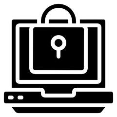 Computer technology icon symbol vector image. Illustration of the dekstop monitor display design image