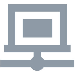 Computer technology icon symbol vector image. Illustration of the dekstop monitor display design image