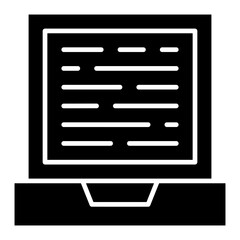 Computer technology icon symbol vector image. Illustration of the dekstop monitor display design image