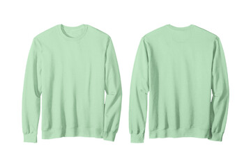 Mint Sweatshirt Front and Back View