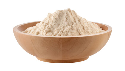 bowl of flour isolated on transparent background cutout