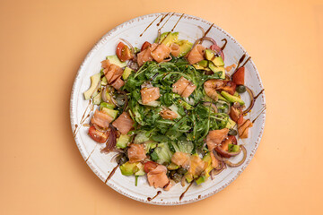 delicious salad in the restaurant