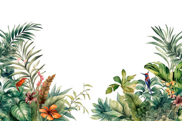 watercolor botanical border 