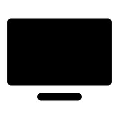 Computer technology icon symbol vector image. Illustration of the dekstop monitor display design image