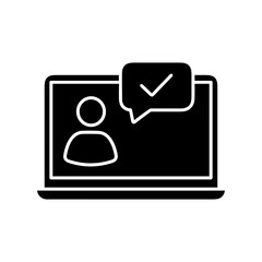 Computer technology icon symbol vector image. Illustration of the dekstop monitor display design image