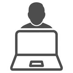 Computer technology icon symbol vector image. Illustration of the dekstop monitor display design image