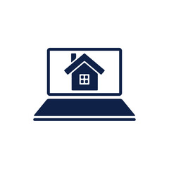 Fototapeta premium Computer technology icon symbol vector image. Illustration of the dekstop monitor display design image