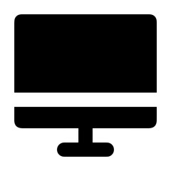 Computer technology icon symbol vector image. Illustration of the dekstop monitor display design image