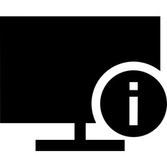 Computer technology icon symbol vector image. Illustration of the dekstop monitor display design image