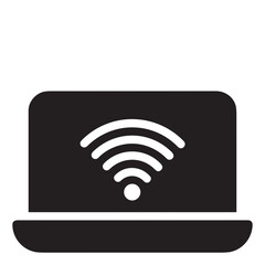 Computer technology icon symbol vector image. Illustration of the dekstop monitor display design image