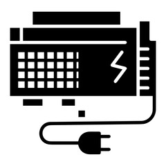 Computer technology icon symbol vector image. Illustration of the dekstop monitor display design image