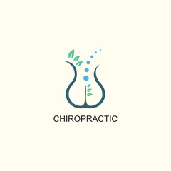 Chiropractic logo design vector unique idea concept