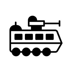 Army truck vector icon which can easily modify or edit

