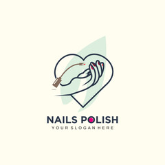 Nail logo design with fresh and unique idea