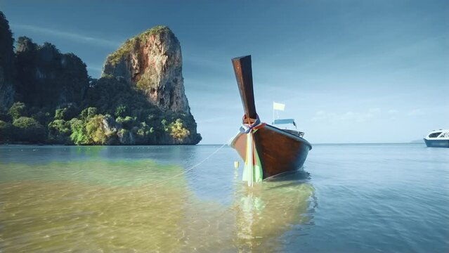 boat at ralay beach, Krabi, Thailand
